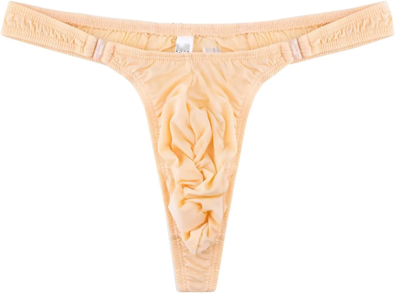 JEsilunmaMY Mens Ruched T-Back Thong Patent Leather Low Rise Bulge Pouch Underwear Soft Stretch G-String Briefs Under Panties