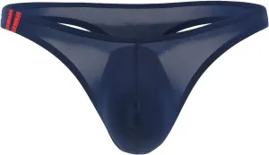 JEsilunmaMY Sexy Ice Silk Thong for Men Low Rise Bulge Pouch G-String Bikini Briefs See Through Supporter Jockstrap Underwear