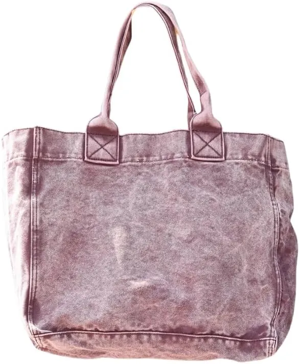 JHTPSLR Denim Tote Bag for Women Jeans Bag Vintage Denim Handbags Shoulder Bag Hand Tote Casual Vintage Preppy