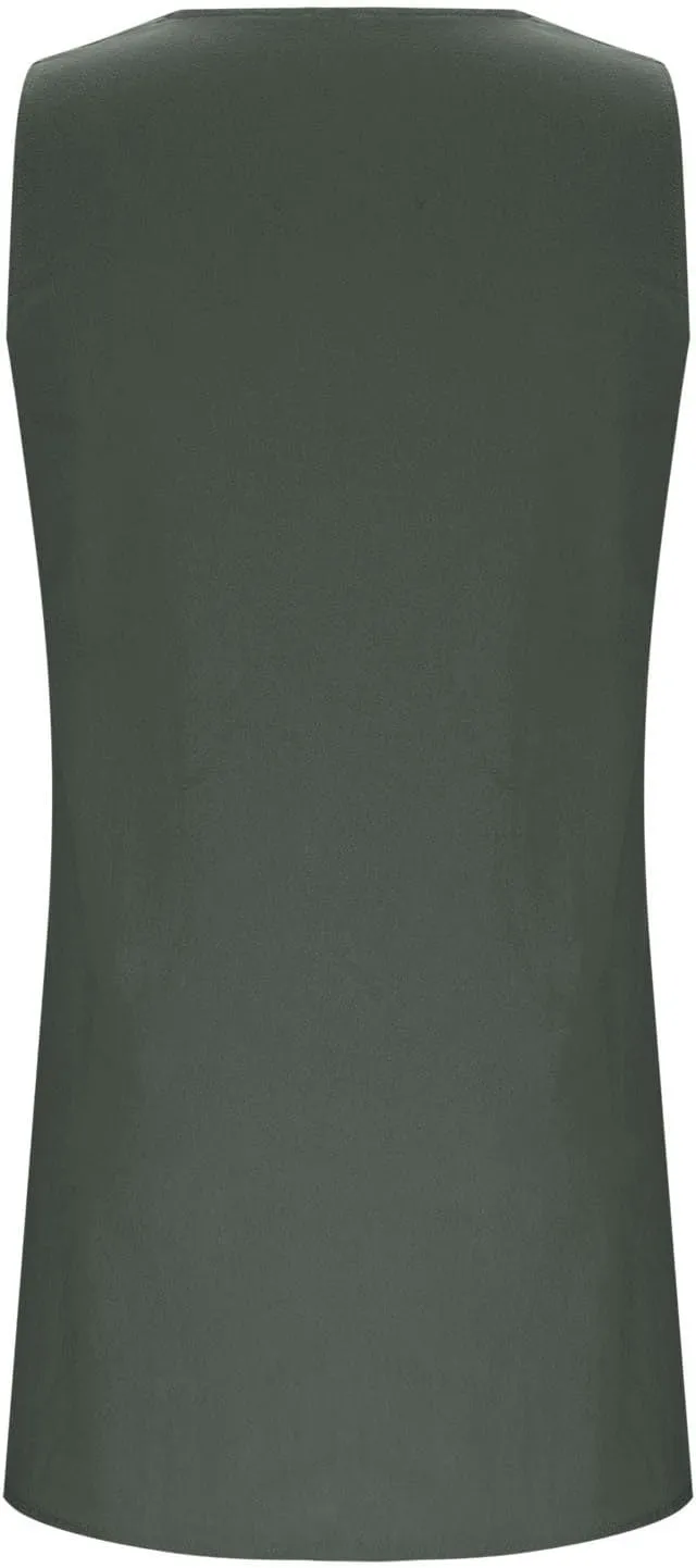 JOAU 2025 Summer Cotton Linen Tank Dresses for Women Casual Loose Sleeveless Notched V Neck A-Line Beach Mini Short Sundress