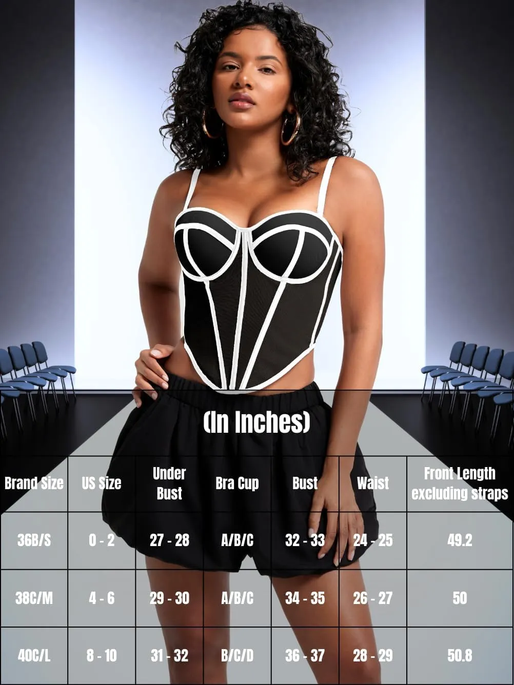Kaei&Shi Sexy Mesh Sheer Corset Top,Sleeveless Bustier Bra for Women Going Out
