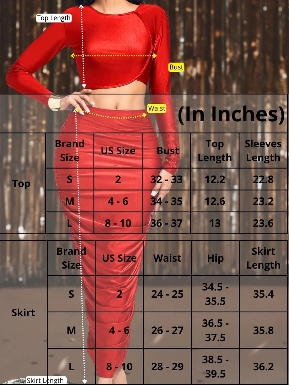 Kaei&Shi Two Piece Skirt Set for Women,Long Sleeve Top Maxi Skirts,Date Night Outfits Going Out Cocktail Party