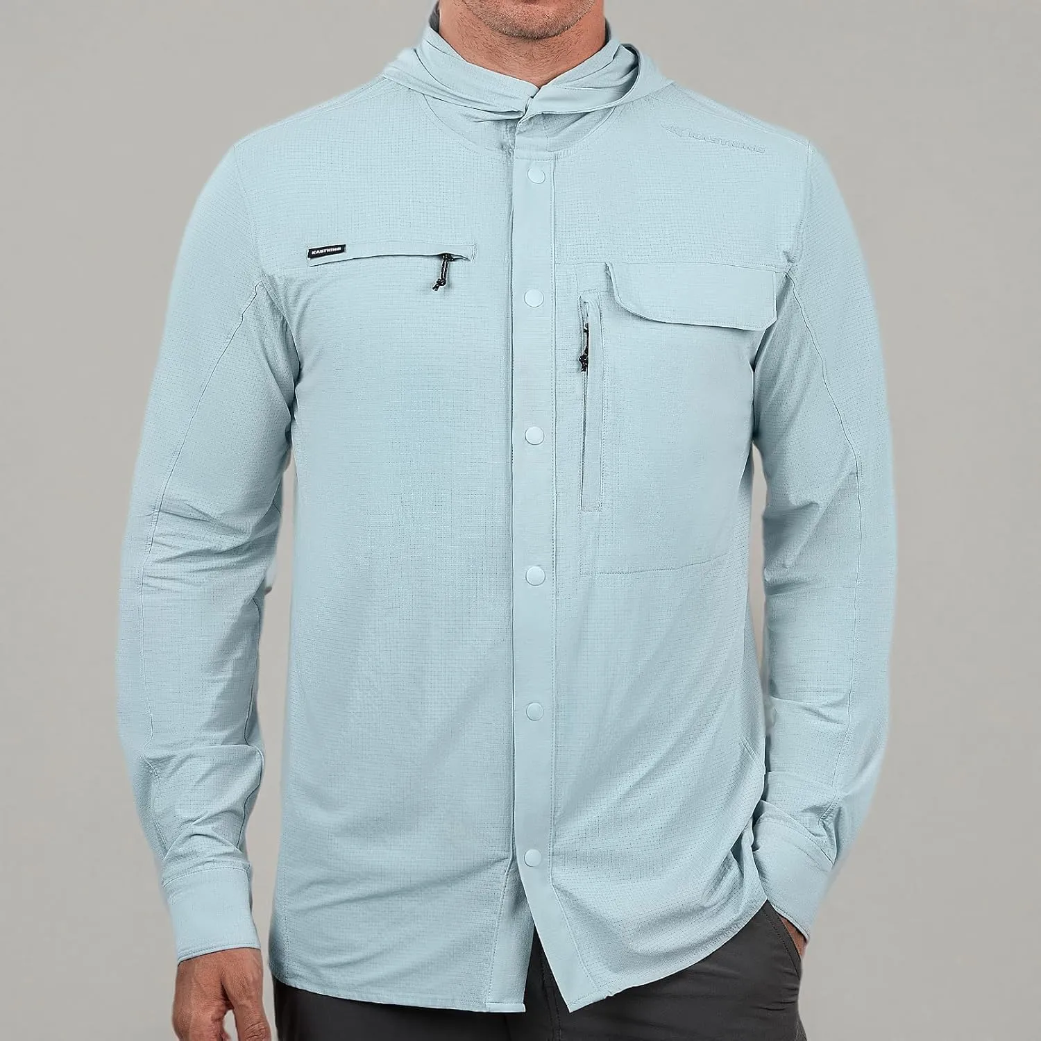 KastKing Baxter Pass UPF 50  Long Sleeve Shirt with Hood - Breathable, Quick-Dry, 4-Way Stretch, Multi Design for Outdoors