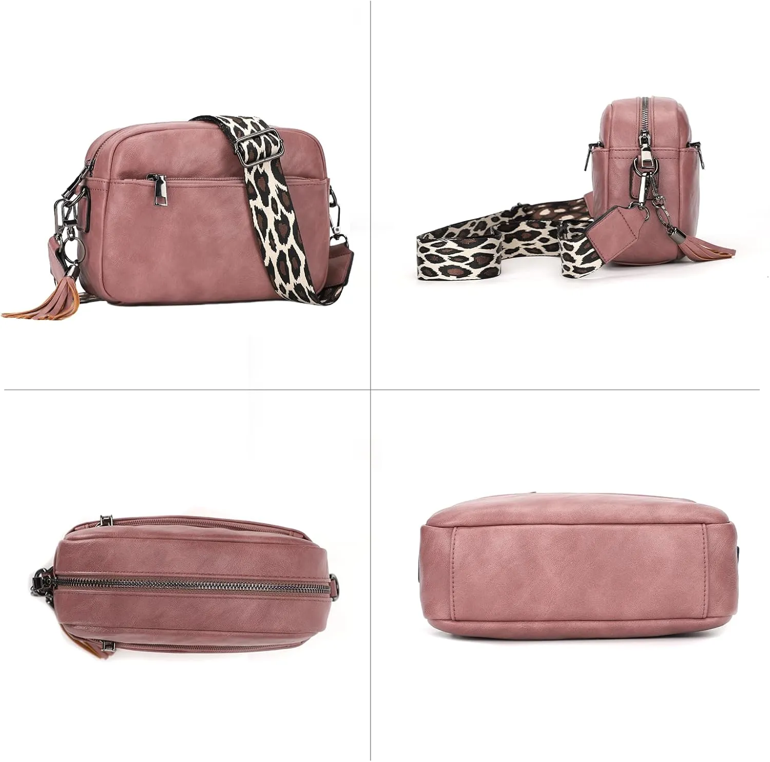 KL928 Small Crossbody Bag for Women, Soft FAUX Leather Cell Phone PurseAdjustable Strap Shoulder Handbags Wallet Purse