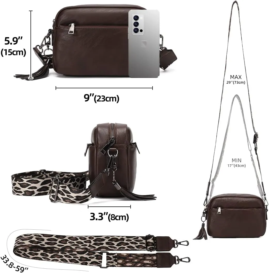 KL928 Small Crossbody Bag for Women, Soft FAUX Leather Cell Phone PurseAdjustable Strap Shoulder Handbags Wallet Purse