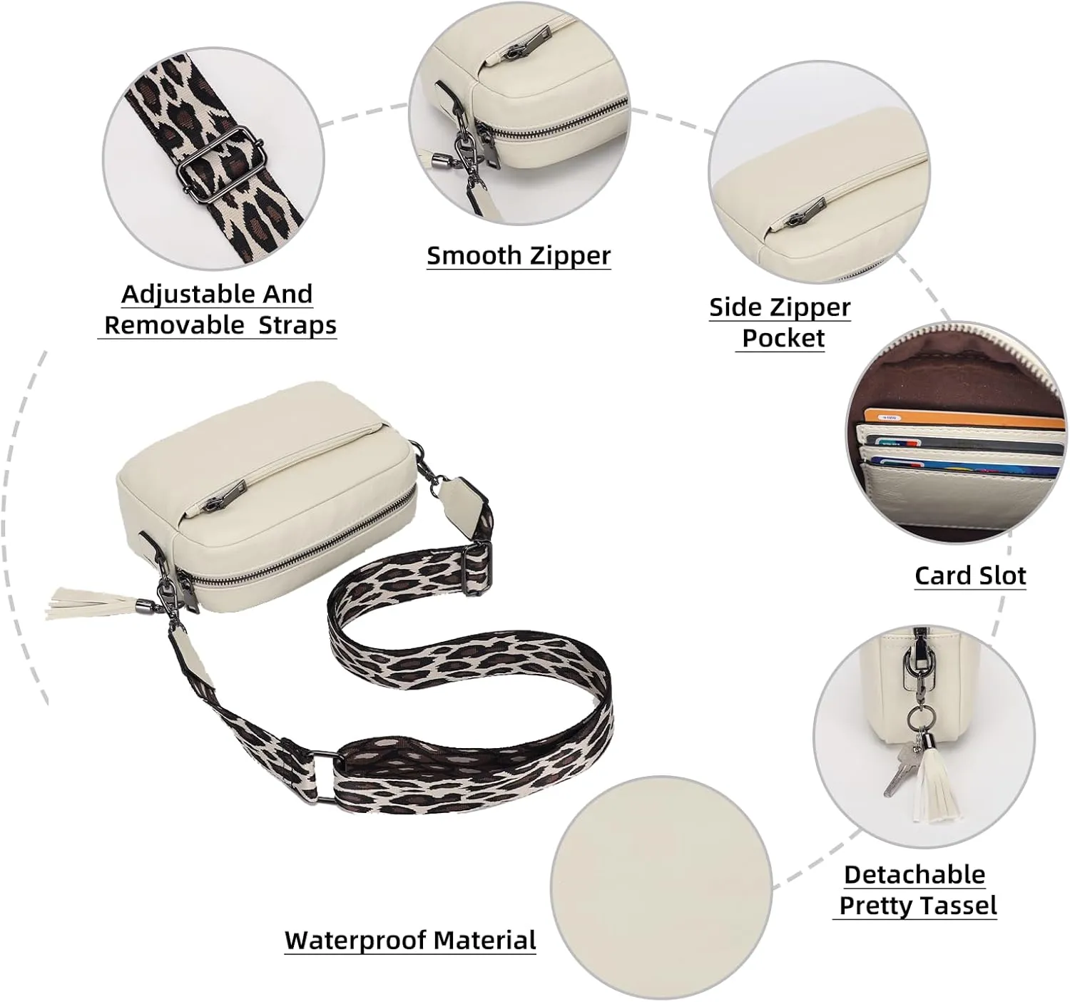 KL928 Small Crossbody Bag for Women, Soft FAUX Leather Cell Phone PurseAdjustable Strap Shoulder Handbags Wallet Purse