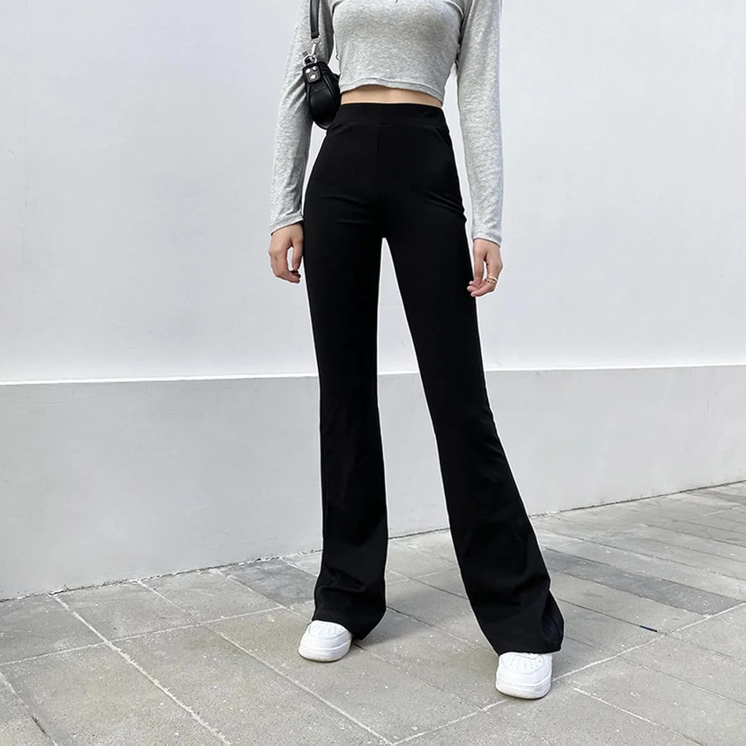Korean Style Women's Trousers Women's High Waist Wide Leg Pants Women's Flared Pants Casual Pants