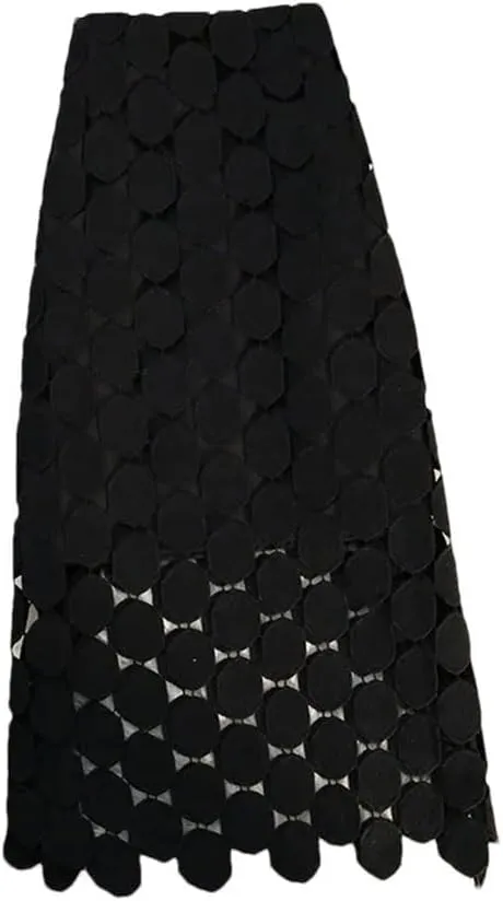 Ladies High Waist Hollow Out Office Wrap Skirts Lace Crochet Pencil Women's Skirts