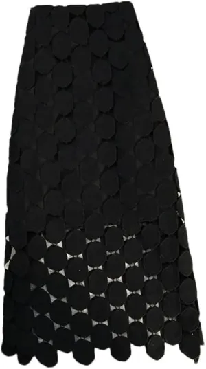 Ladies High Waist Hollow Out Office Wrap Skirts Lace Crochet Pencil Women's Skirts