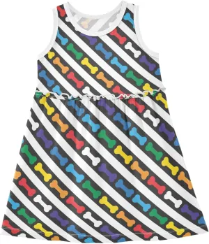 Little Girls Cotton Dress Sleeveless Casual Summer Sundress Printed Jumper Skirt 2-8 Years
