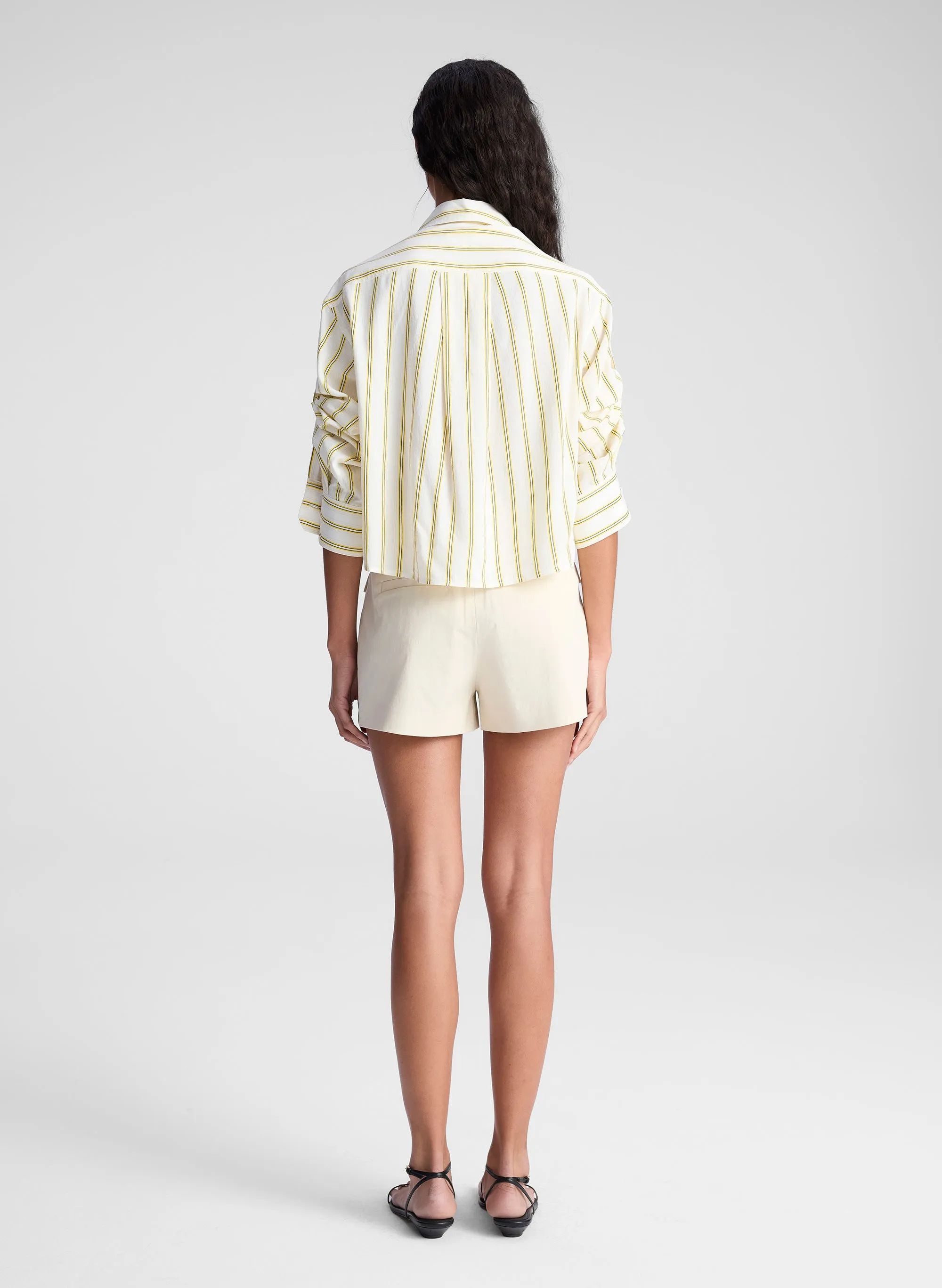 Maude Cropped Silk Shirt