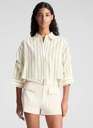 Maude Cropped Silk Shirt