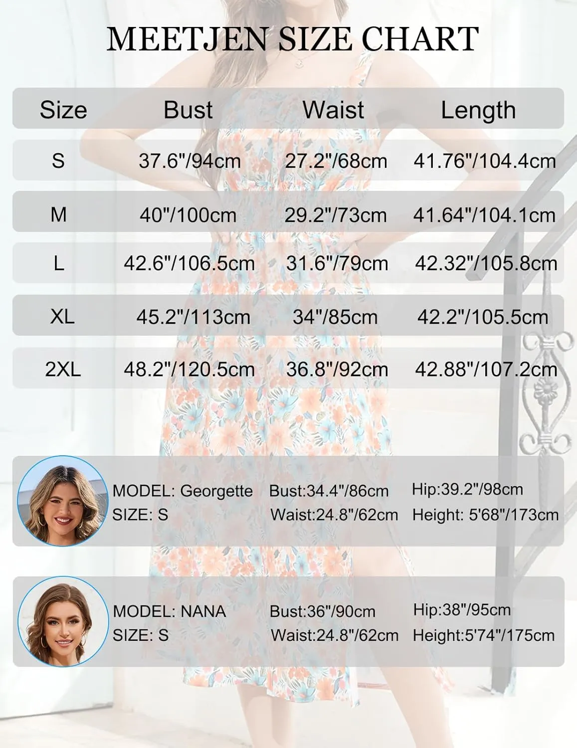 Meetjen Women's Floral Summer Beach Dress Midi Casual Wedding Guest Flowy 2025 Boho Vacation Sun Dresses with Pockets