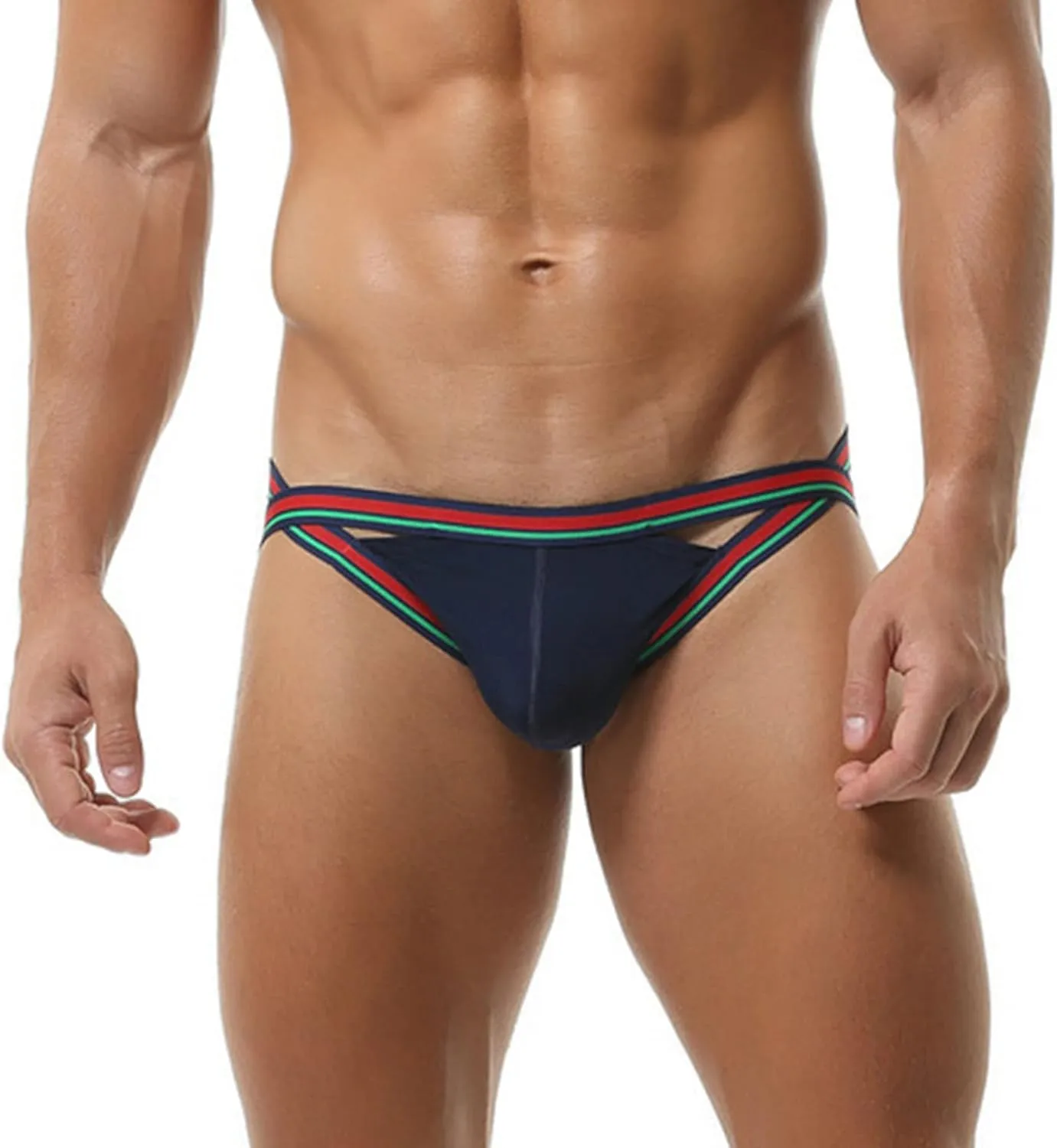 Men's Athletic Supporters G-String Bikini Briefs Jockstrap Lightweight Sexy Thongs Low Waist Bulge Pouch Underwear