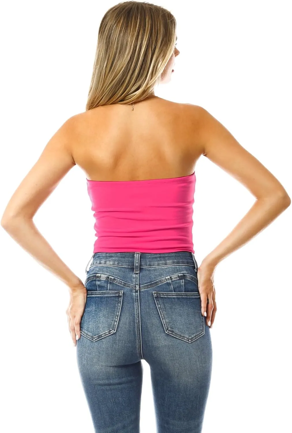 MixMatchy Women's Strapless Tube Tops Basic Bandeau Crop Sleeveless Backless Casual Sexy Going Out Tops Summer 2025