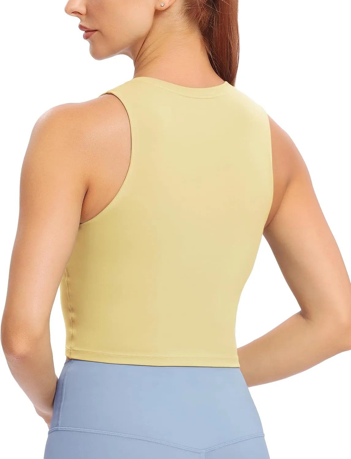 Natural Feelings Nudi Sports Bras for Women Removable Padded Yoga Tank Tops Sleeveless Fitness Workout Crop Tops