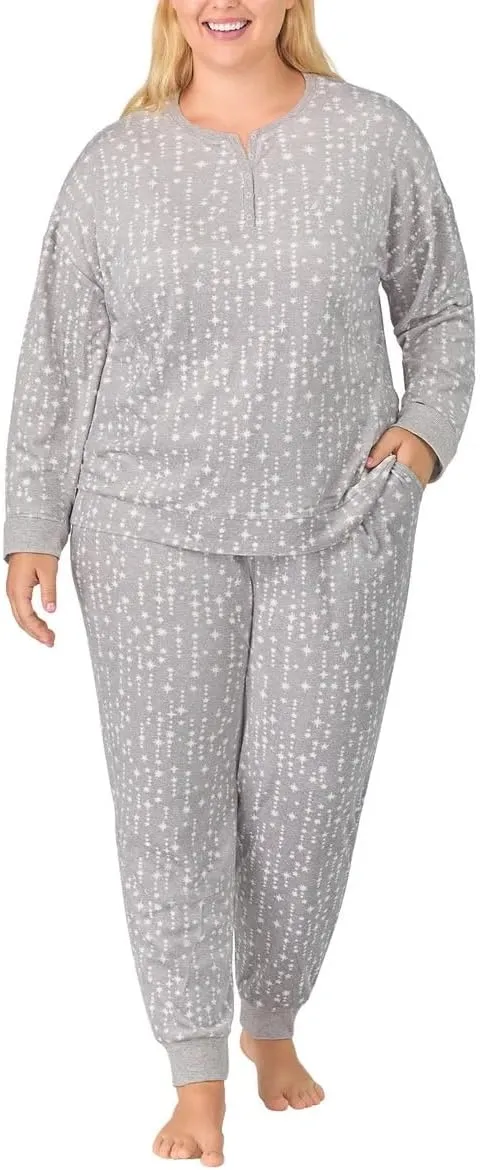 Nautica Women's 2 Piece Fleece Pajama Sleepwear Set
