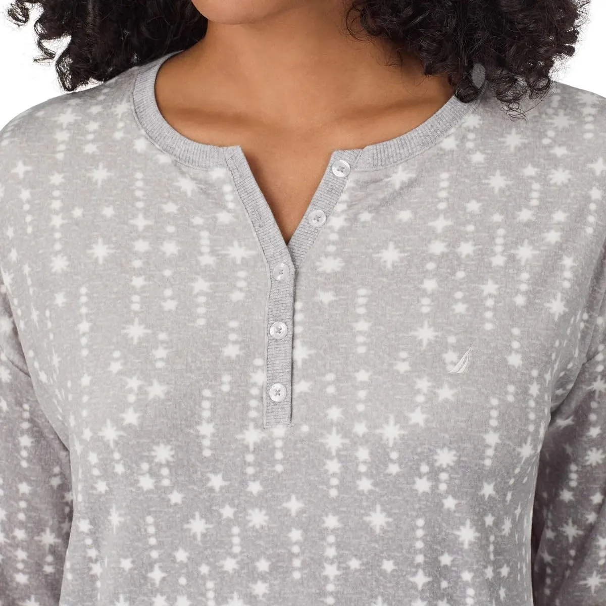 Nautica Women's 2 Piece Fleece Pajama Sleepwear Set