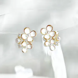 Ninaouity - Summer White Wild Flowers Earrings