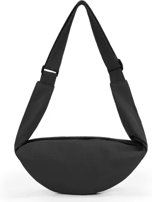Nylon Crescent Crossbody Bag,Fanny Pack for Women Men Trendy Crossbody Sling Bags Dumpling Bag Travel Purses Belt Bags