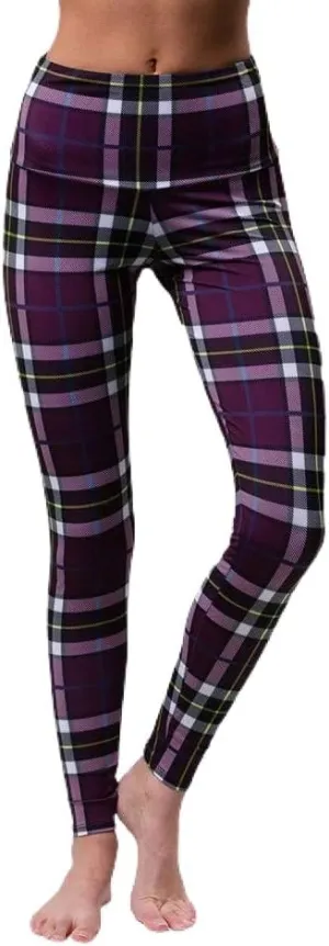 Onzie Hot Yoga High Rise Legging 228 Plaid, L, Plaid