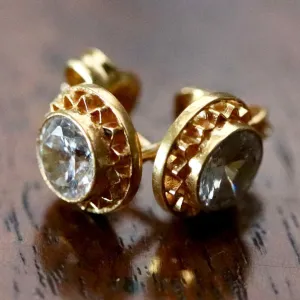 Openwork Cubic Zirconia Stud Earrings