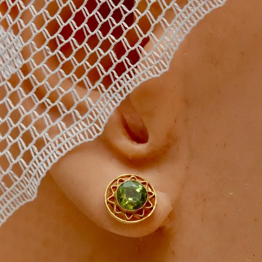 Openwork Cubic Zirconia Stud Earrings