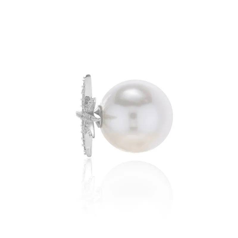PLATED SYUD EARRINGS WITH PEARL