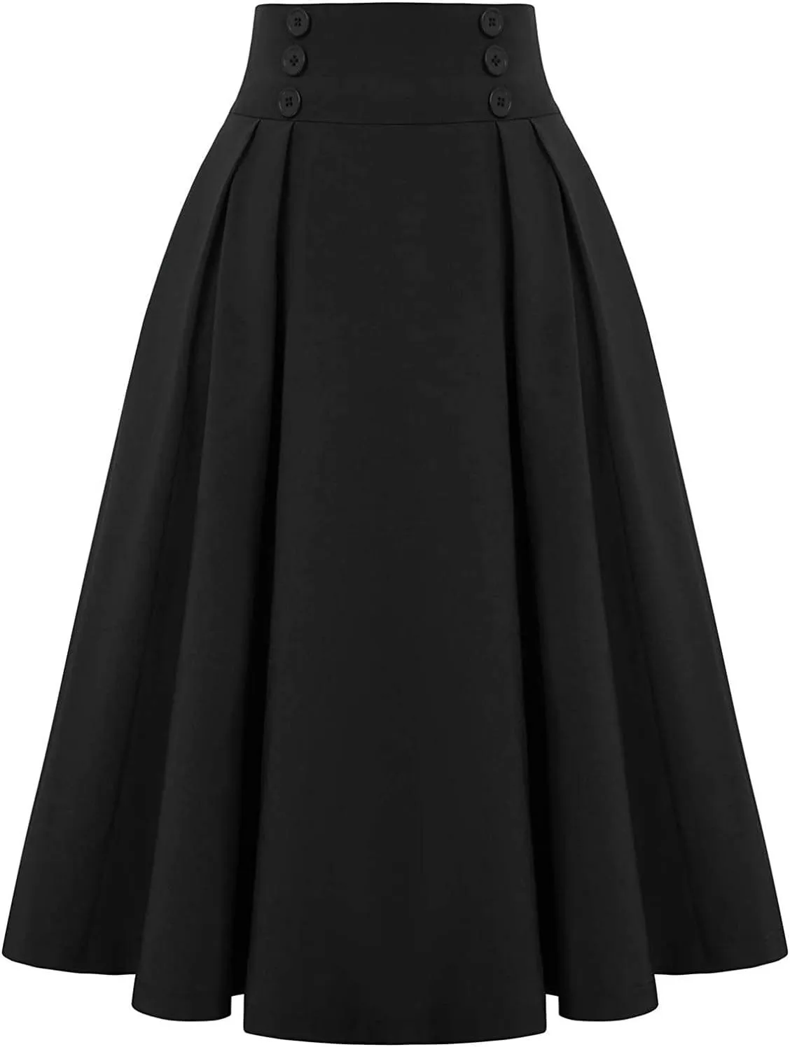 Pleated Skirts for Women Elegant A-Line Midi Basic Skirts Teen Girls School Uniform Cheerleader Skirts Skater Skirt