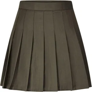 Pleated Skirts for Women High Waisted Zipper Solid Color Athletic Skater Cheerleading A Line Mini Skirt with Shorts