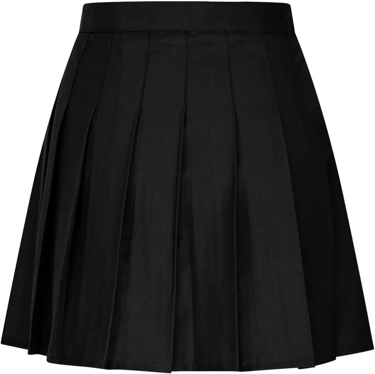 Pleated Skirts for Women High Waisted Zipper Solid Color Athletic Skater Cheerleading A Line Mini Skirt with Shorts