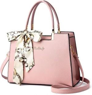 PU Leather Shoulder Womens Lightweight Top Handle Crossbody Messenger for Work Travel Roomy Fashion Totes Handbag