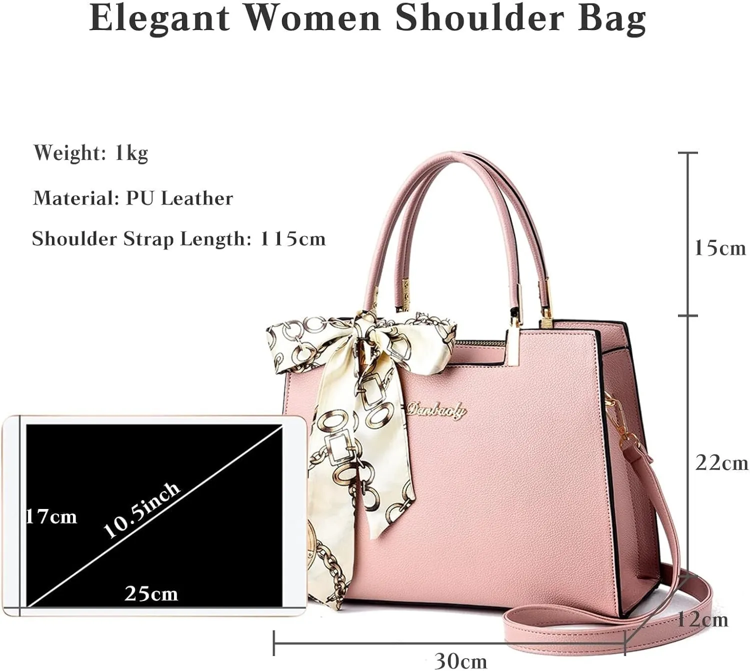 PU Leather Shoulder Womens Lightweight Top Handle Crossbody Messenger for Work Travel Roomy Fashion Totes Handbag