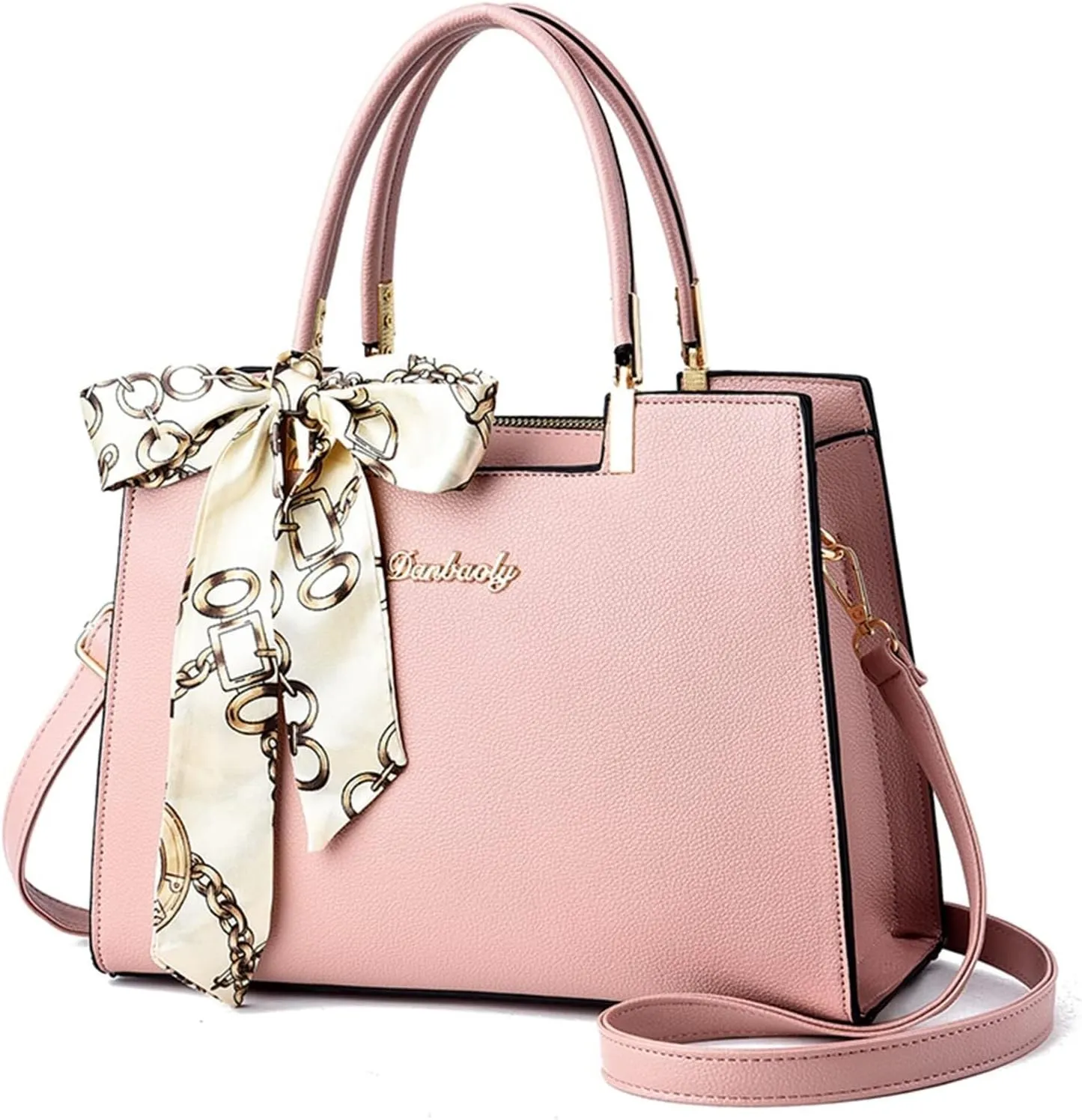 PU Leather Shoulder Womens Lightweight Top Handle Crossbody Messenger for Work Travel Roomy Fashion Totes Handbag