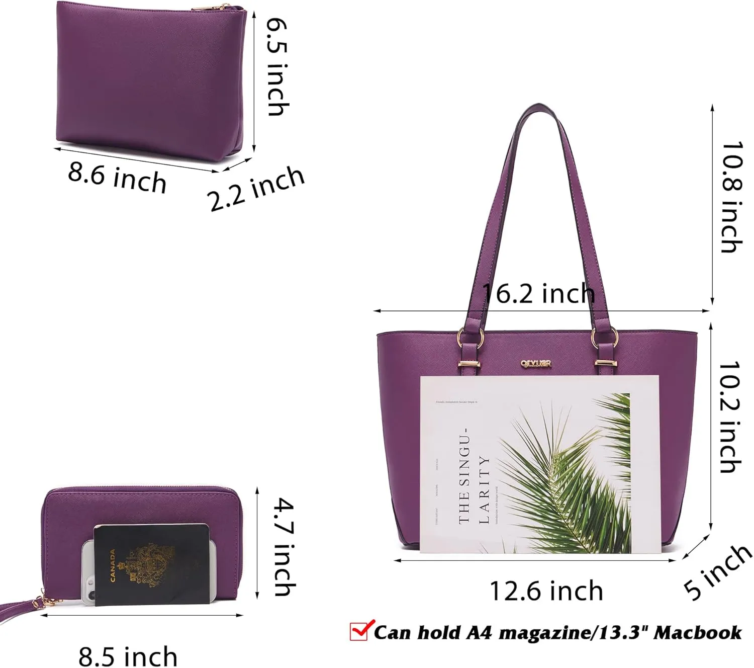 Purses And Wallets Set For Women Work Tote Satchel Handbags Shoulder Bag Top Handle Totes Purse With Matching Wallet