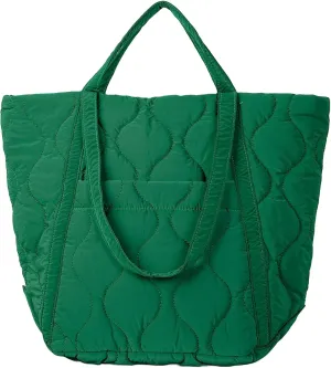 Quilted Large Tote Bag for Women, Lightweight Puffer Handbag Cotton Padded Shoulder Purse with Multiple Pockets, One Color, One Size