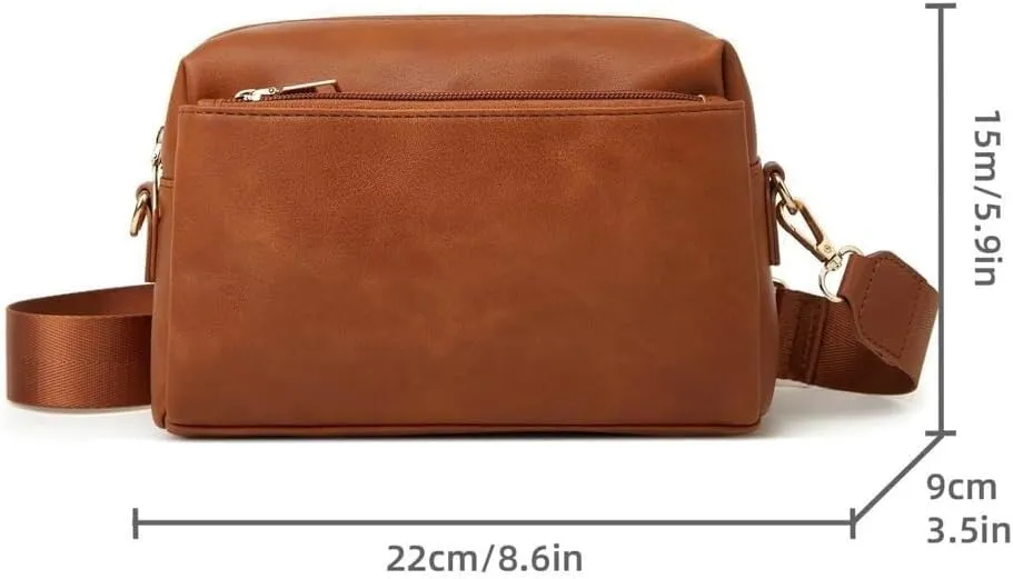 Retro Inspired PU Leather Shoulder & Crossbody Soft Hobo Totes Handbag for Women Fashion Purse with Zipper Satchel