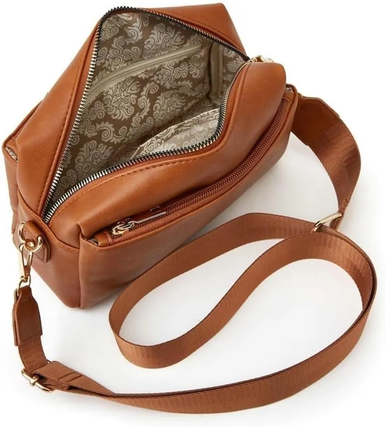 Retro Inspired PU Leather Shoulder & Crossbody Soft Hobo Totes Handbag for Women Fashion Purse with Zipper Satchel