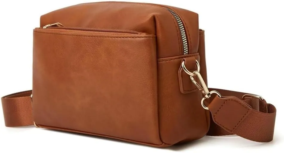 Retro Inspired PU Leather Shoulder & Crossbody Soft Hobo Totes Handbag for Women Fashion Purse with Zipper Satchel