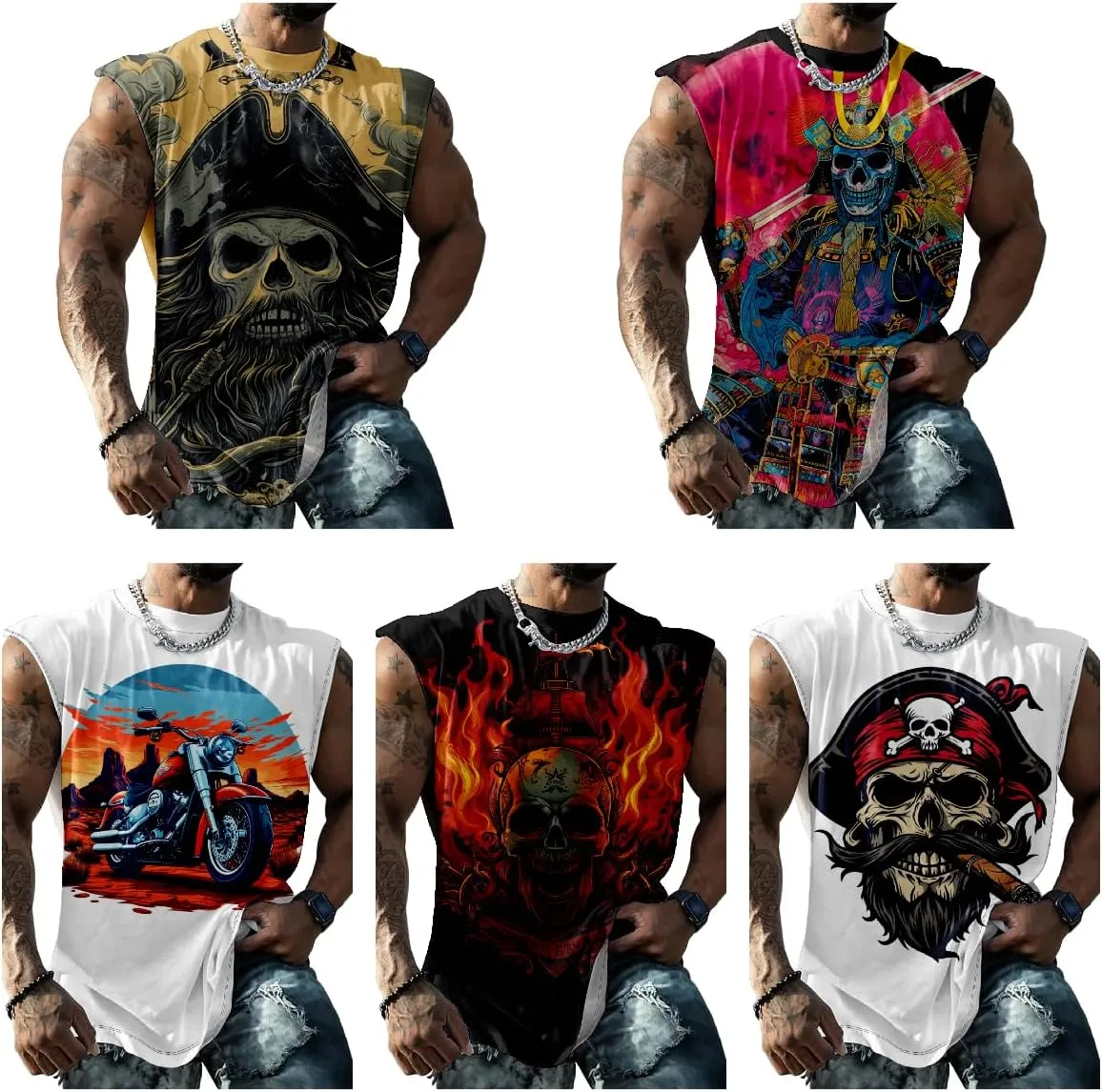 Sleeveless T Shirts for Men Muscle Tank Top Summer Funny Bodybuilder Workout Gym Tank Tops Comfy Tank Tops