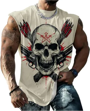Sleeveless T Shirts for Men Muscle Tank Top Summer Funny Bodybuilder Workout Gym Tank Tops Comfy Tank Tops