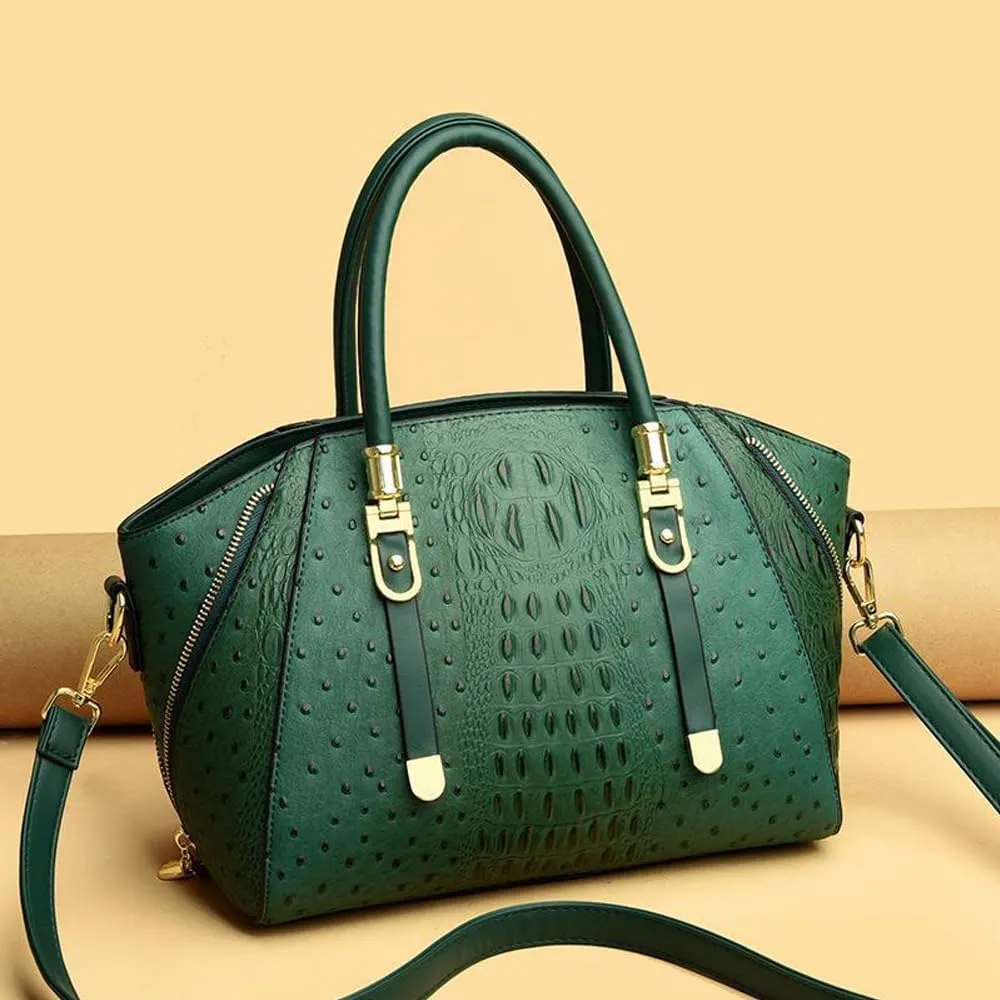 Stylish Handbags for Women PU Leather Satchel Bags Shoulder Bag Top Handle Handbag Ladies Work Purse Zipper Totes