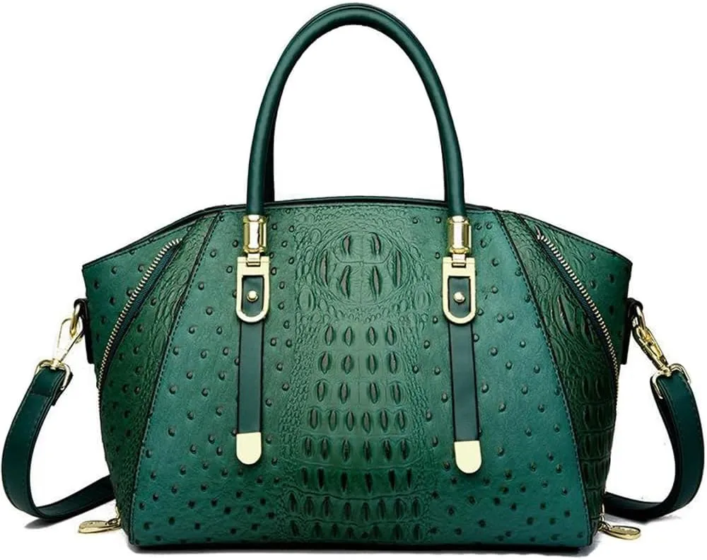 Stylish Handbags for Women PU Leather Satchel Bags Shoulder Bag Top Handle Handbag Ladies Work Purse Zipper Totes