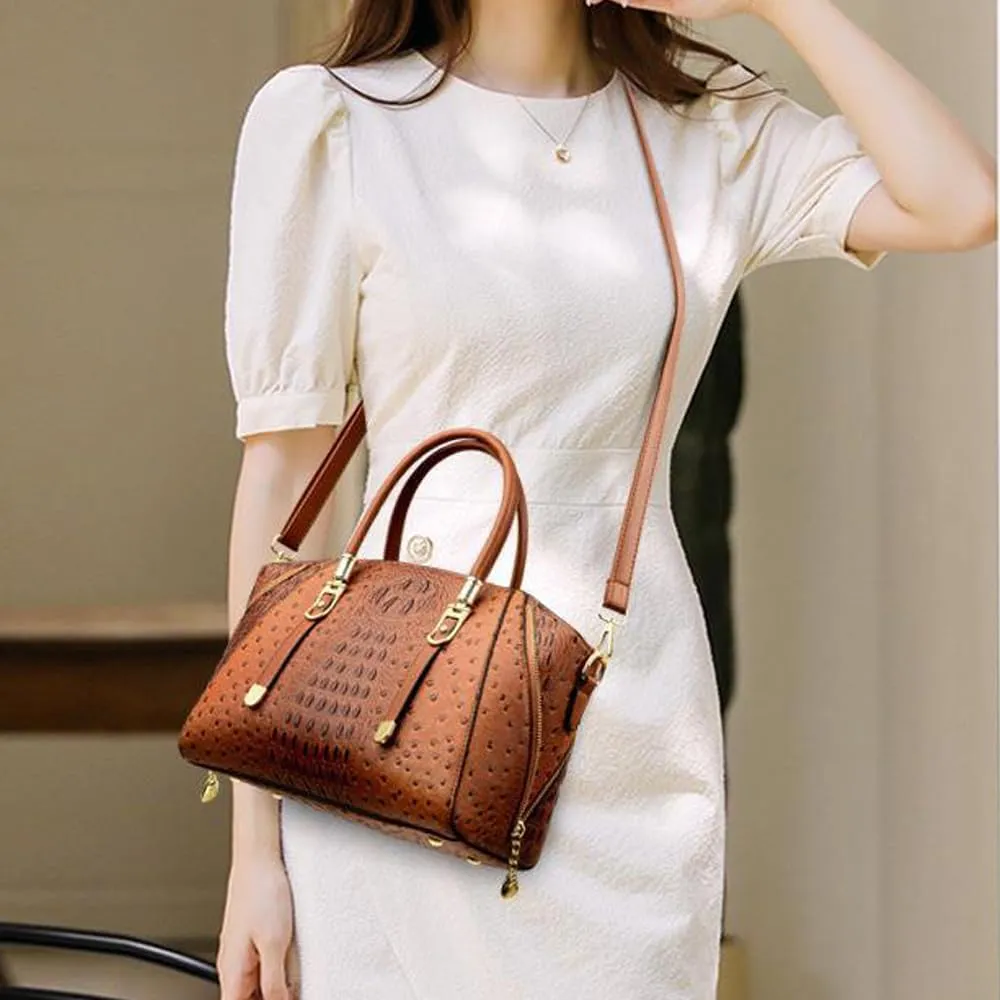 Stylish Handbags for Women PU Leather Satchel Bags Shoulder Bag Top Handle Handbag Ladies Work Purse Zipper Totes