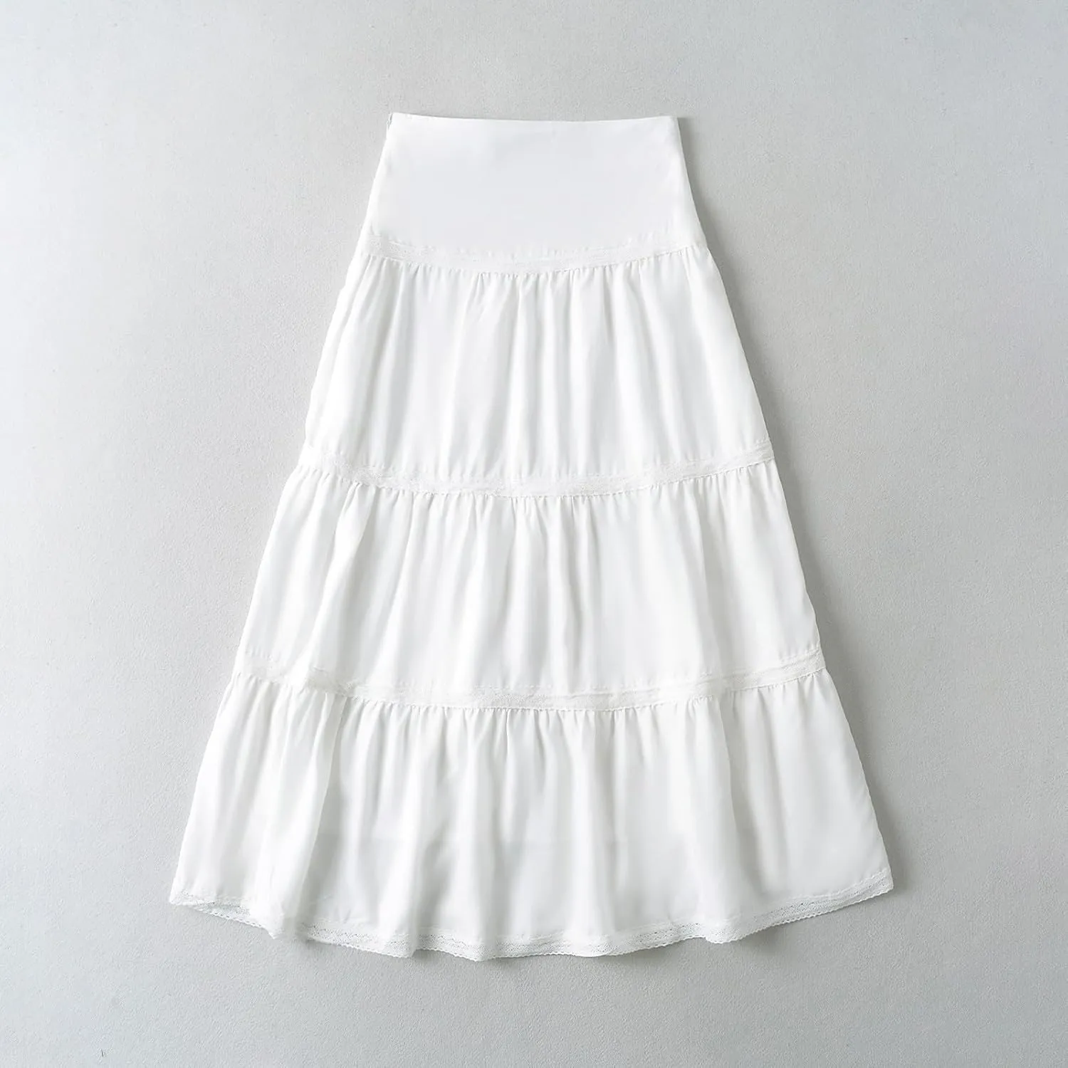 Summer Boho Maxi Skirt for Women 2025 Trendy Elastic Waist Pleated Tiered Skirts Casual Flowy A Line Beach Skorts