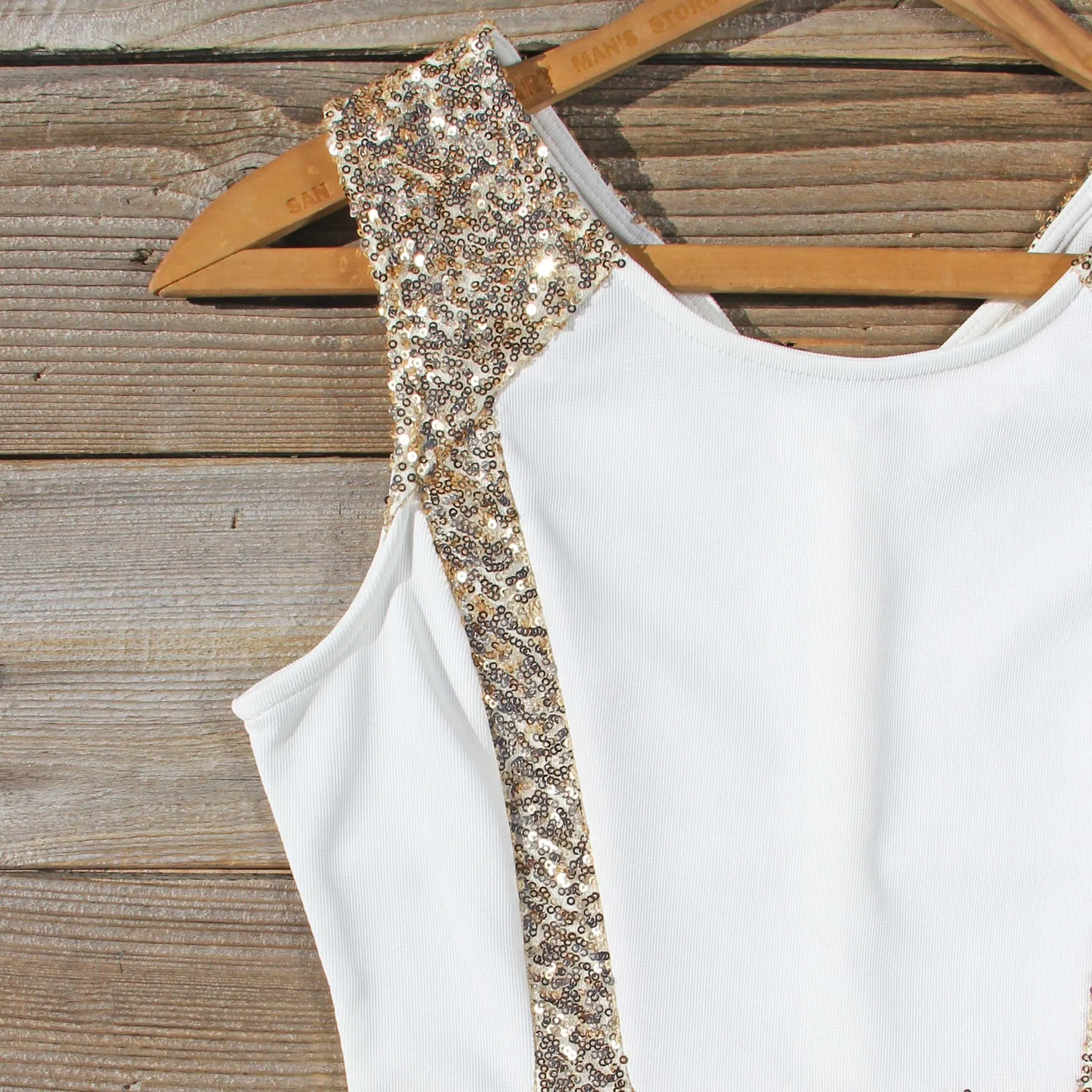 Sunset Stars Dress in White