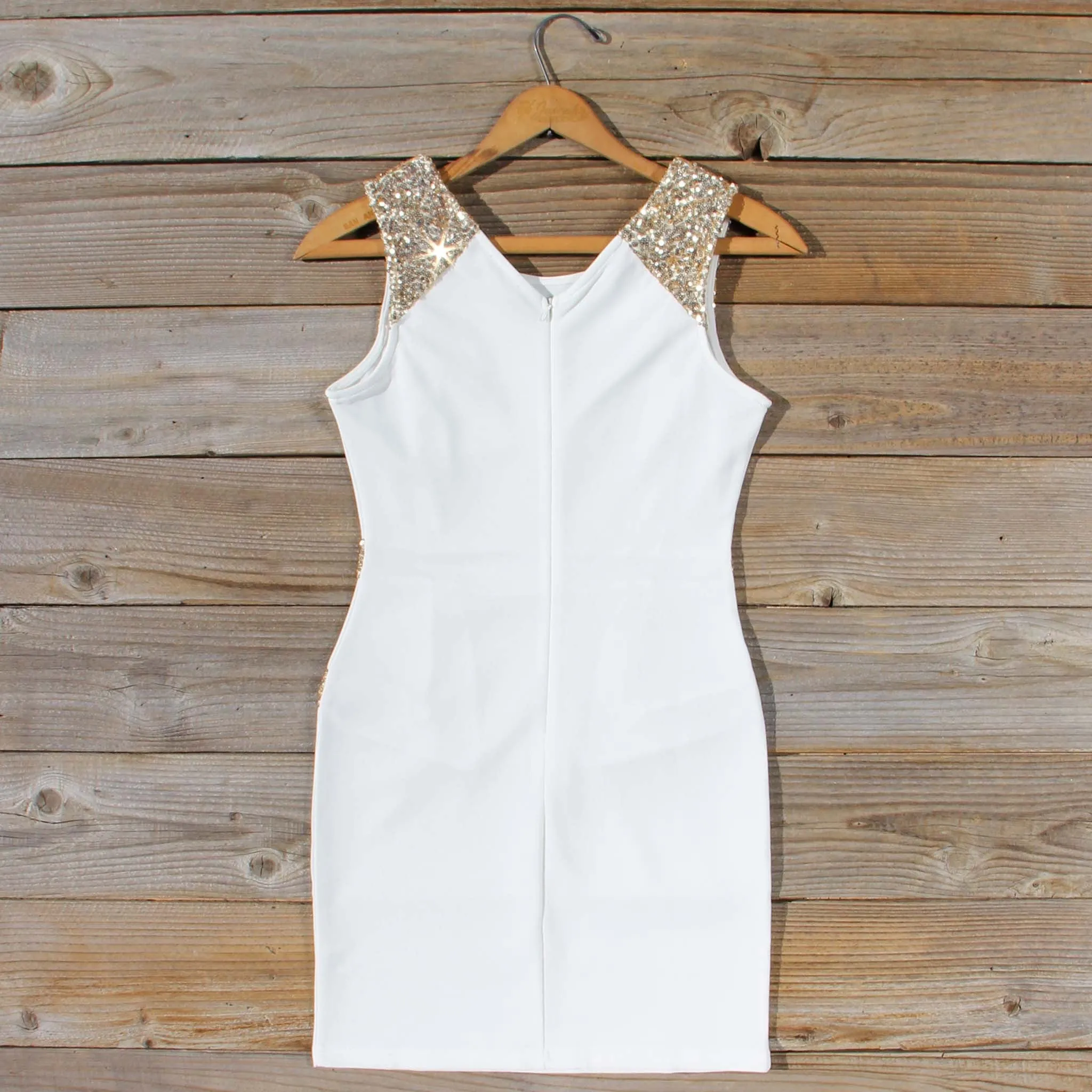 Sunset Stars Dress in White