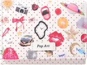 Sunwel Fashion Girls Retro Pop-art Prints Cute Bow Wallet Small Wallet Card Holder ID Window for Women (CREAM)