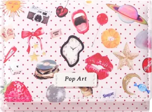 Sunwel Fashion Girls Retro Pop-art Prints Cute Bow Wallet Small Wallet Card Holder ID Window for Women (PINK)