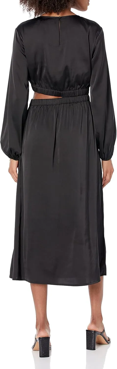 The Drop Women's Jacob Long Sleeve Cut Out Midi Dress